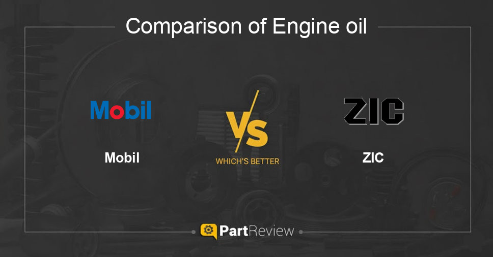 Comparison of engine oil Mobil and ZIC