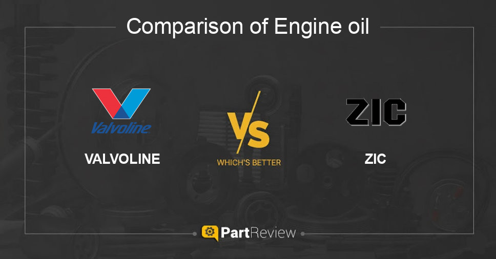 Comparison of engine oil VALVOLINE and ZIC