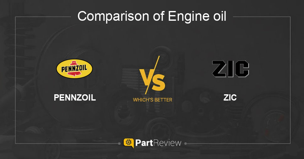 Comparison of engine oil PENNZOIL and ZIC