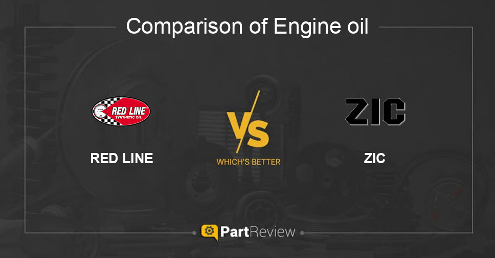 Comparison of engine oil RED LINE and ZIC