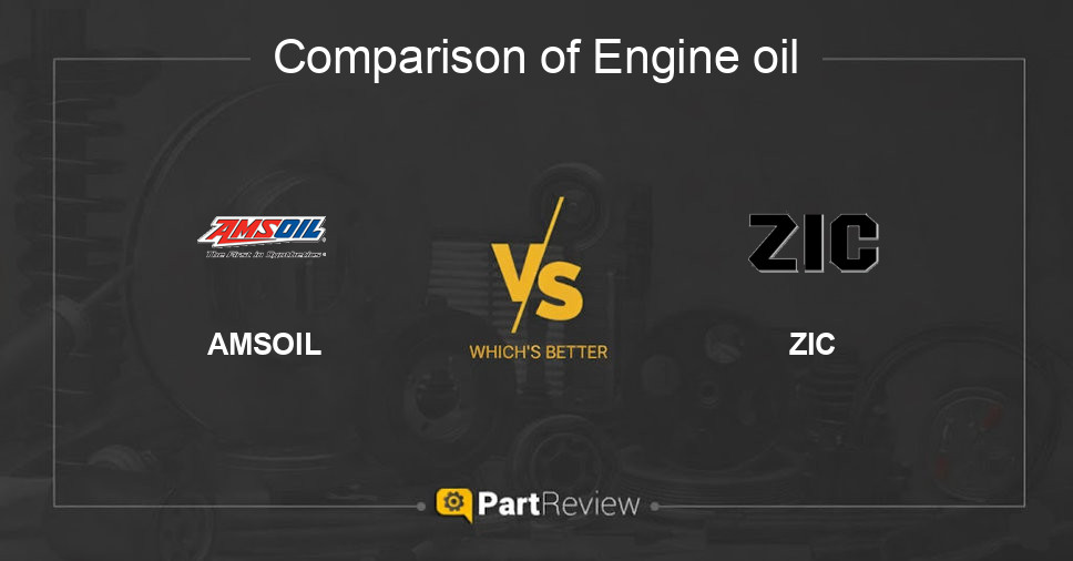 Comparison of engine oil AMSOIL and ZIC