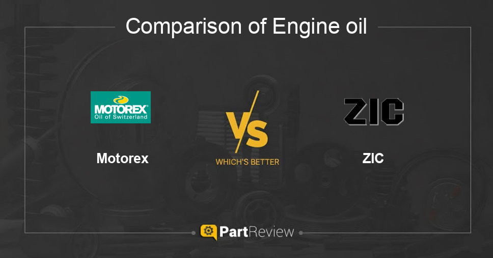 Comparison of engine oil Motorex and ZIC