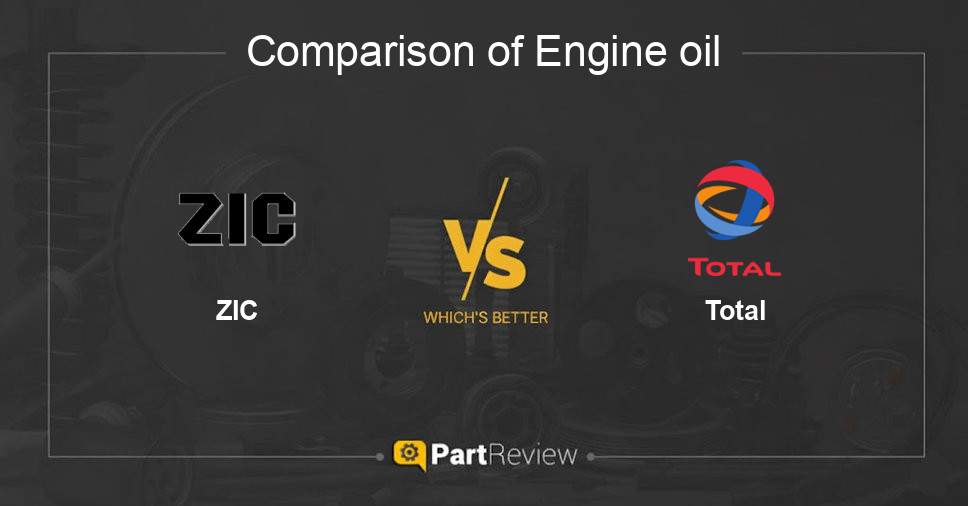 Comparison of engine oil ZIC and Total