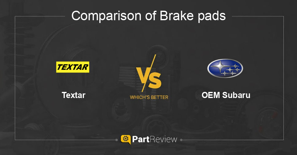 Comparison of brake pads Textar and OEM Subaru