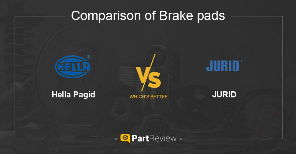 Comparison of brake pads Hella Pagid and JURID