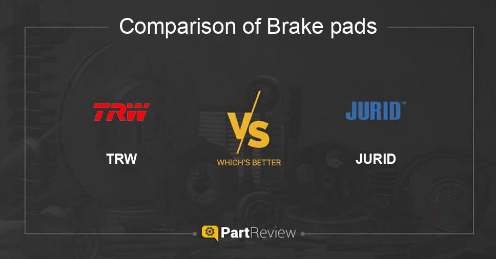 Comparison of brake pads TRW and JURID