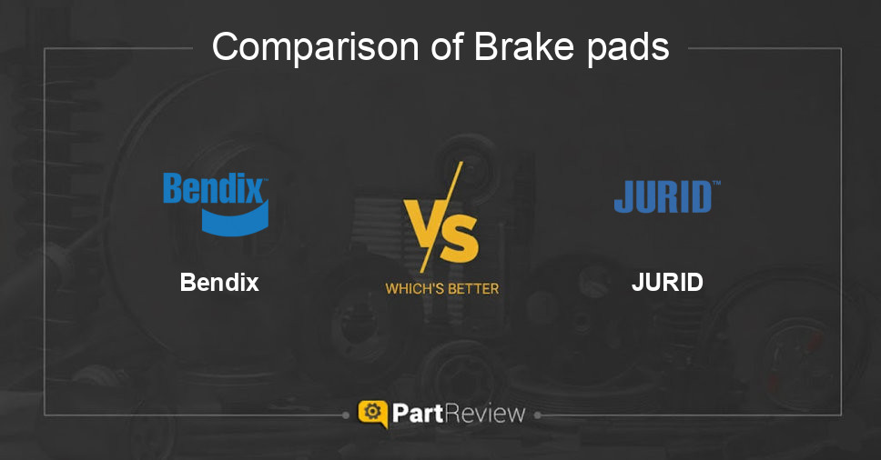 Comparison of brake pads Bendix and JURID