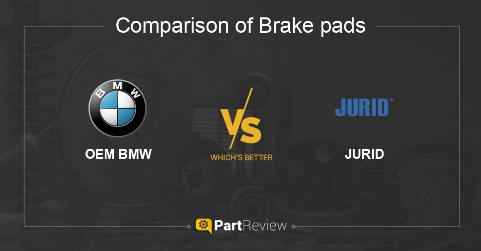 Comparison of brake pads OEM BMW and JURID