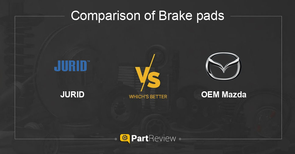 Comparison of brake pads JURID and OEM Mazda