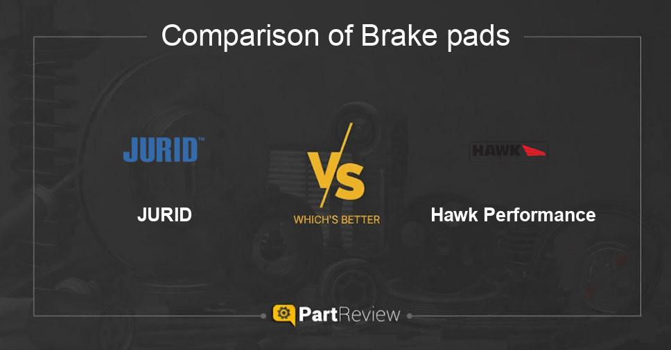 Comparison of brake pads JURID and Hawk Performance