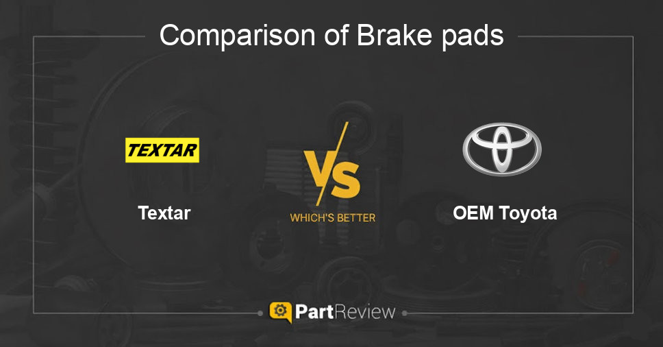 Comparison of brake pads Textar and OEM Toyota