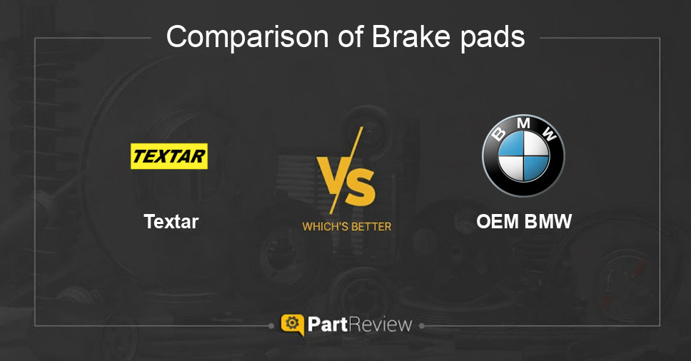 Comparison of brake pads Textar and OEM BMW