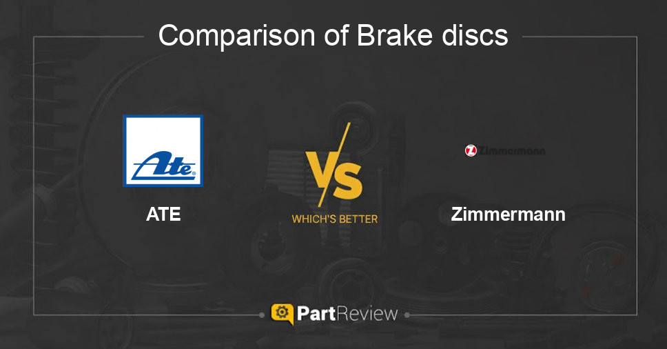 Comparison of brake discs ATE and Zimmermann