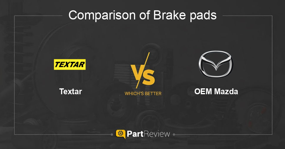 Comparison of brake pads Textar and OEM Mazda