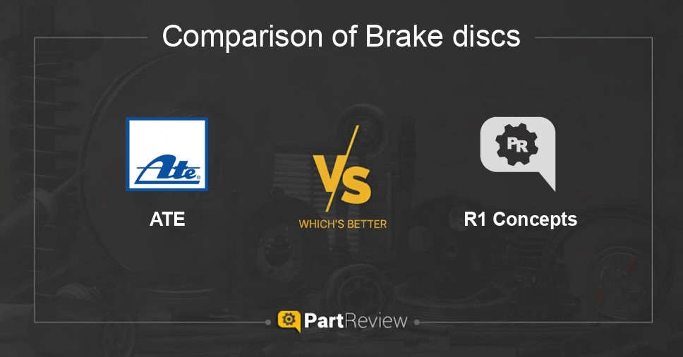 Comparison of brake discs ATE and R1 Concepts
