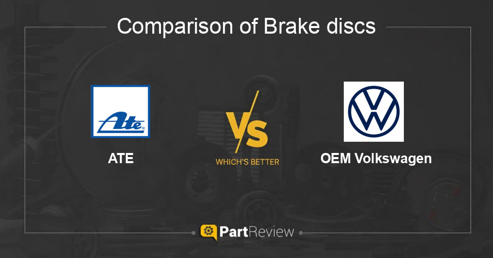 Comparison of brake discs ATE and OEM Volkswagen