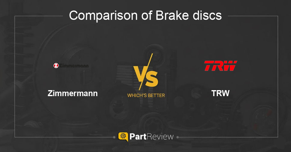 Comparison of brake discs Zimmermann and TRW