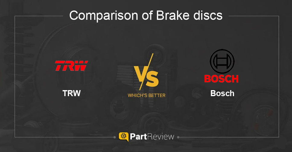 Comparison of brake discs TRW and Bosch