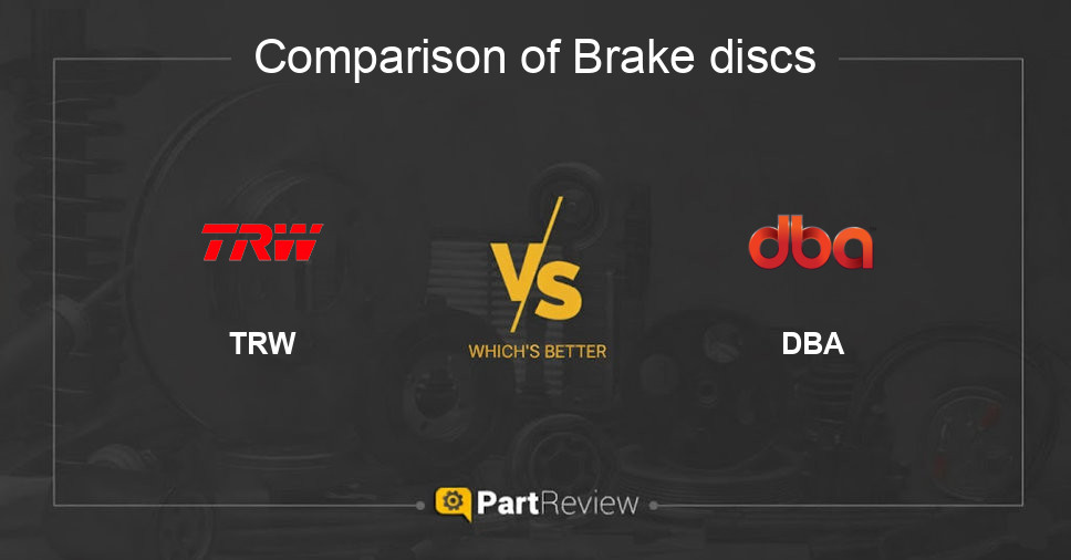 Comparison of brake discs TRW and DBA