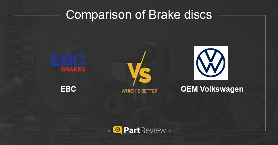 Comparison of brake discs EBC and OEM Volkswagen
