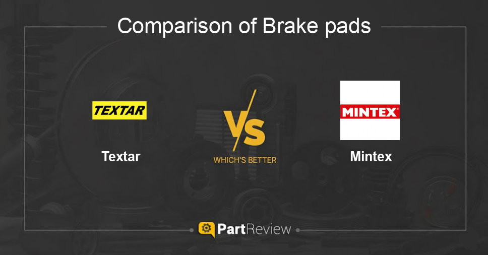 Comparison of brake pads Textar and Mintex