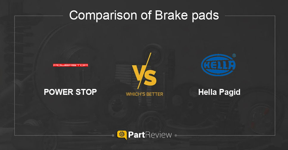 Comparison of brake pads POWER STOP and Hella Pagid