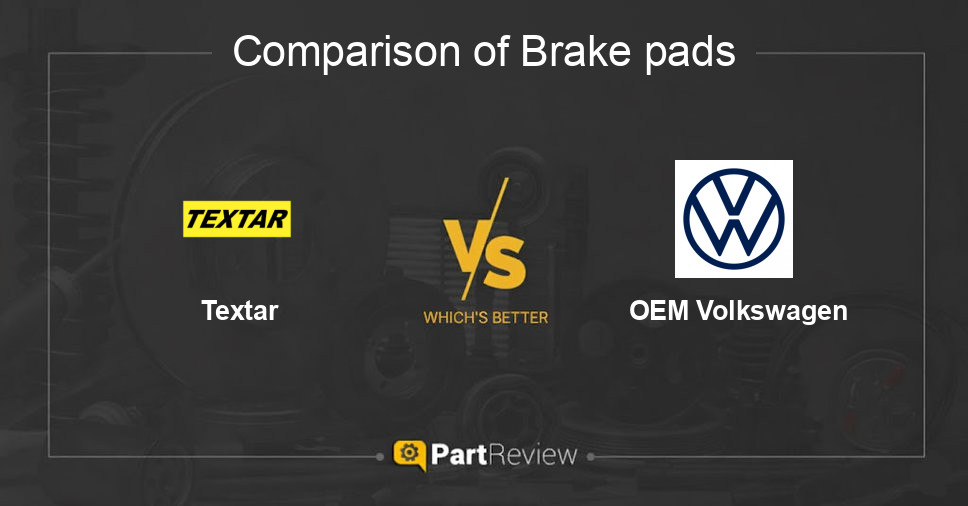 Comparison of brake pads Textar and OEM Volkswagen