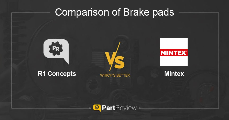 Comparison of brake pads R1 Concepts and Mintex