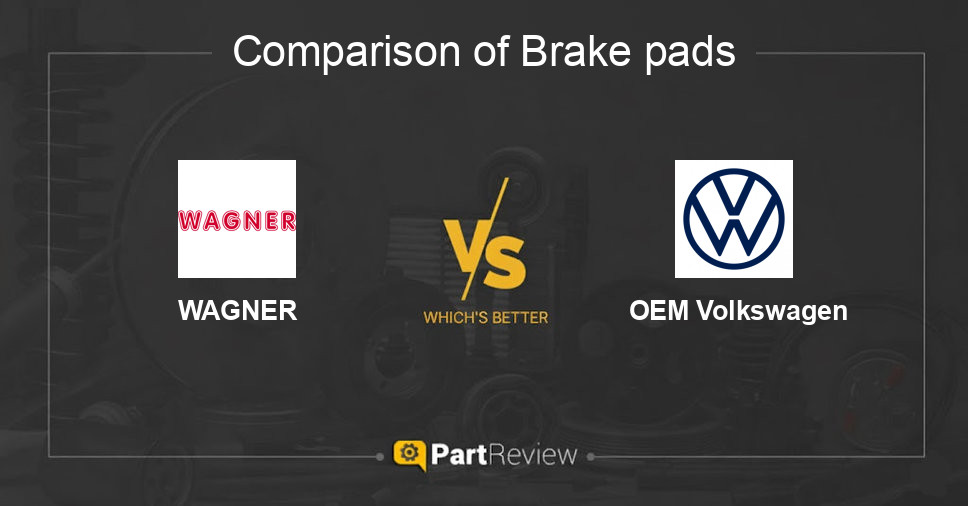 Comparison of brake pads WAGNER and OEM Volkswagen