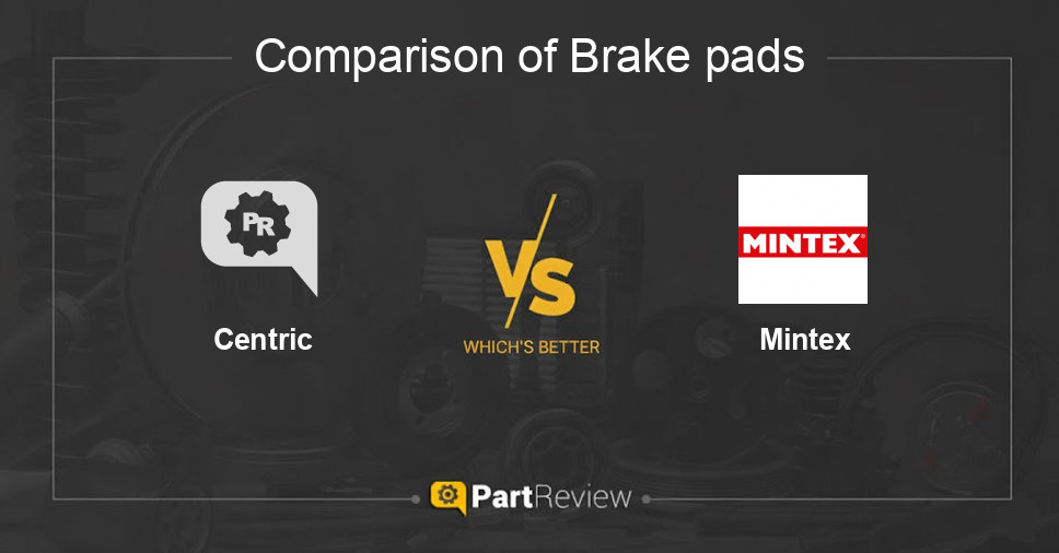 Comparison of brake pads Centric and Mintex