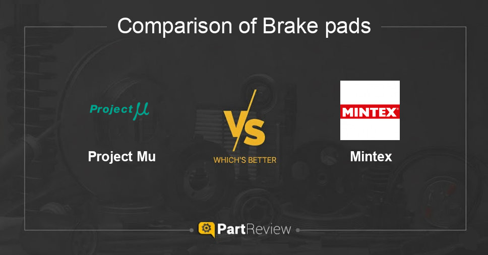 Comparison of brake pads Project Mu and Mintex