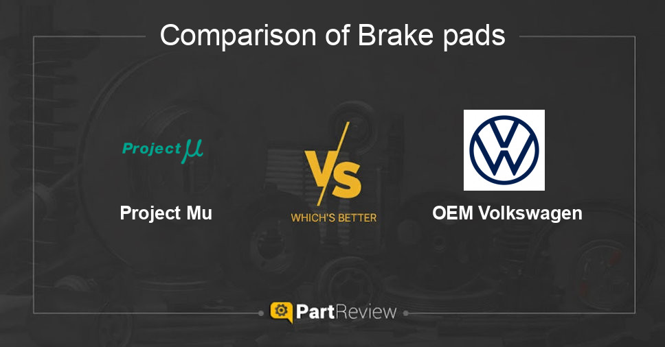 Comparison of brake pads Project Mu and OEM Volkswagen