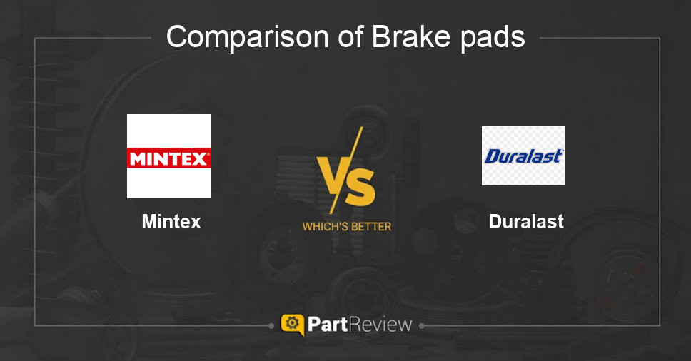 Comparison of brake pads Mintex and Duralast