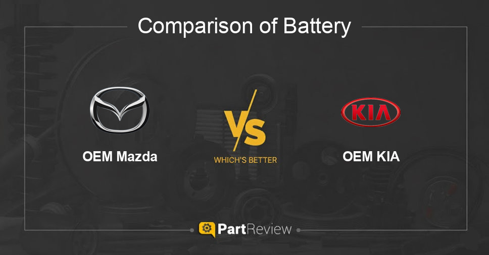 Comparison of battery OEM Mazda and OEM KIA
