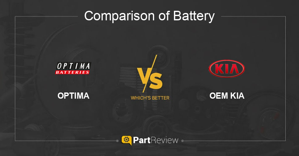 Comparison of battery OPTIMA and OEM KIA