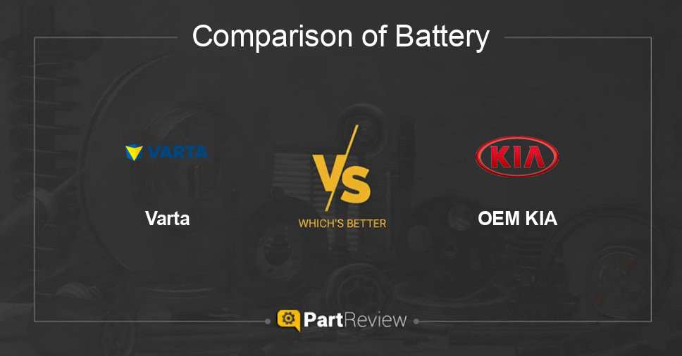 Comparison of battery Varta and OEM KIA