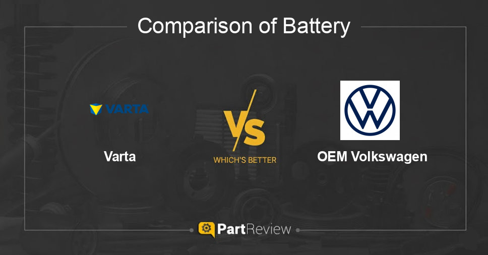 Comparison of battery Varta and OEM Volkswagen