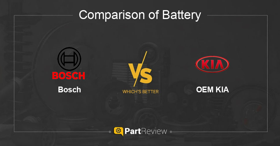 Comparison of battery Bosch and OEM KIA