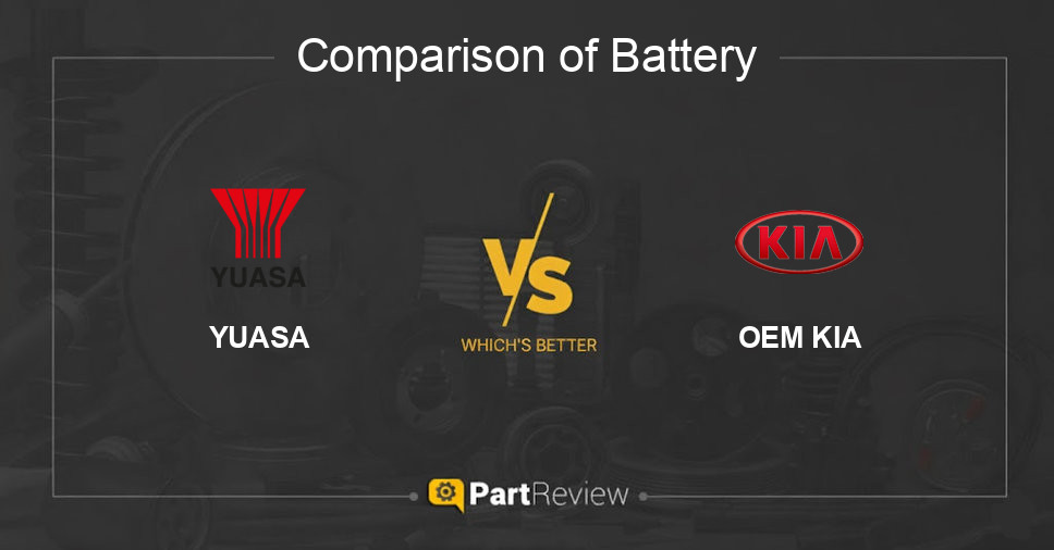 Comparison of battery YUASA and OEM KIA