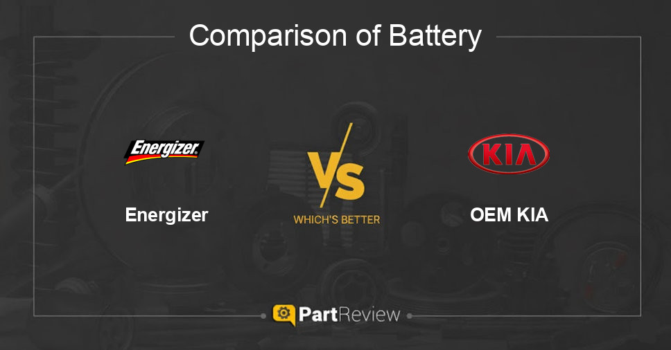 Comparison of battery Energizer and OEM KIA