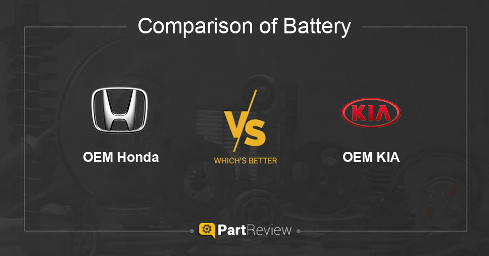 Comparison of battery OEM Honda and OEM KIA