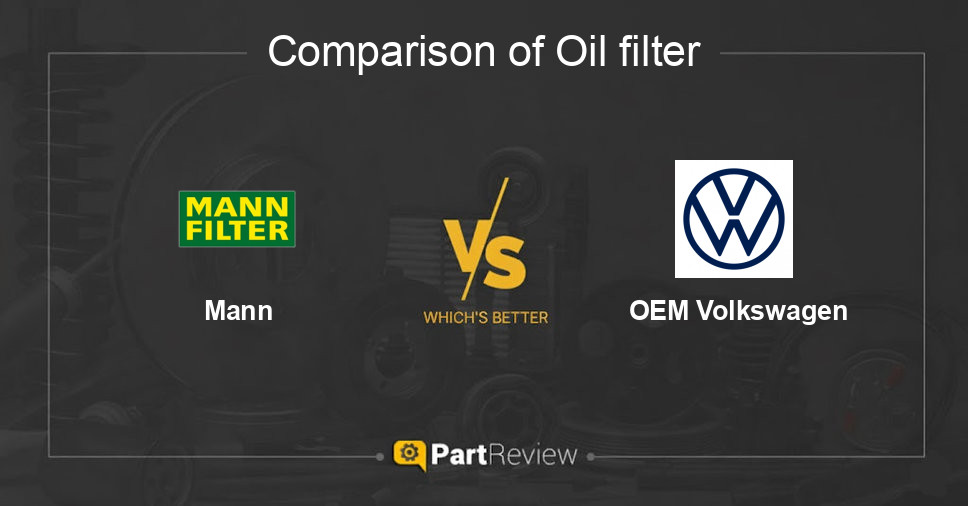 Comparison of oil filter Mann and OEM Volkswagen