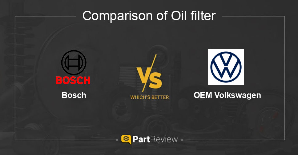 Comparison of oil filter Bosch and OEM Volkswagen