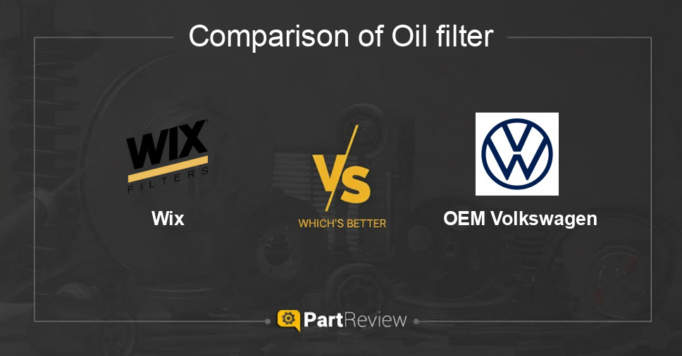 Comparison of oil filter Wix and OEM Volkswagen