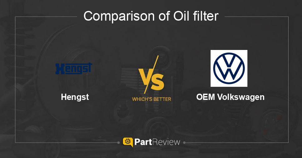 Comparison of oil filter Hengst and OEM Volkswagen