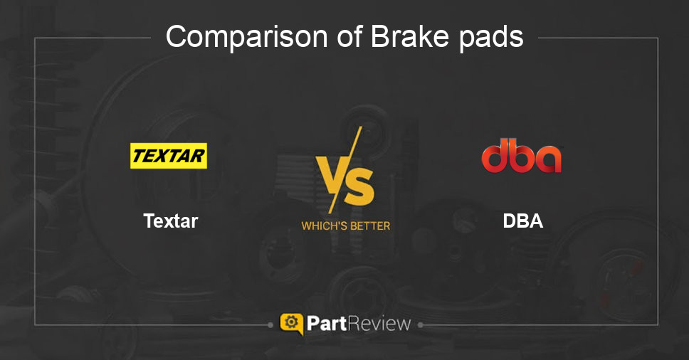 Comparison of brake pads Textar and DBA