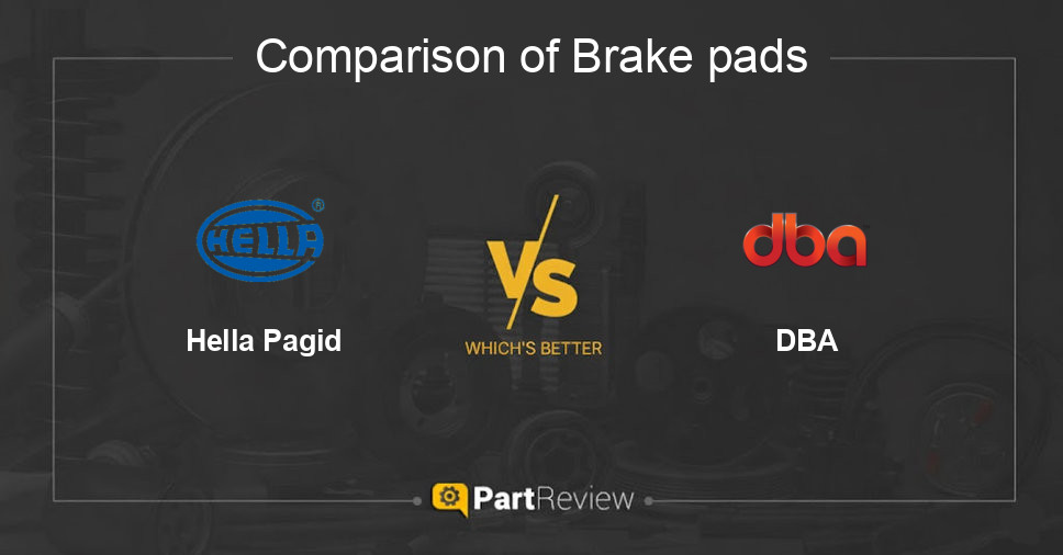 Comparison of brake pads Hella Pagid and DBA