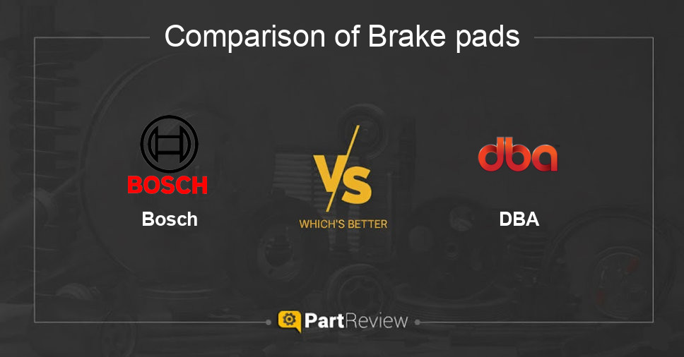Comparison of brake pads Bosch and DBA