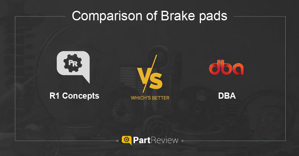 Comparison of brake pads R1 Concepts and DBA