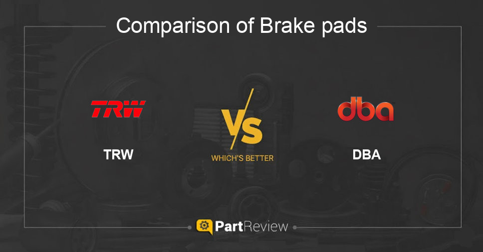Comparison of brake pads TRW and DBA
